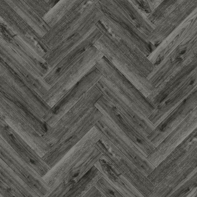 Yosemite Wood Effect Glue Down Luxury Vinyl Tile-Herringbone(2.5mm Lvt)For Domestic & Commercial Use 1.38M²Per Pack from B&Q