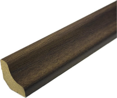  - Laminate & Wood Floor Scotia Beading 820 Dark Walnut (2.4M Length18mm Scotia) Pack Of 10