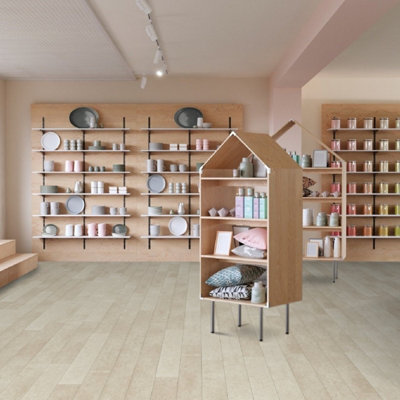 Polyflor 2150 Beige Brown Stone Effect Commercial Heavy-Duty Vinyl Flooring With 3.0mm Thickness-4M(13'1") X 3M(9'9")-12M² from B&Q