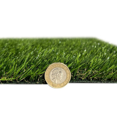 B&Q Monte Rei 25Mm Artificial Grass, Value For Money, Pet-Friendly Artificial Grass, Realistic Fake Grass-9M(29'5") X 4M(13'1")-36M²