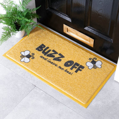 Native Natural Bee Buzz Off Doormat (70 X 40Cm) from B&Q