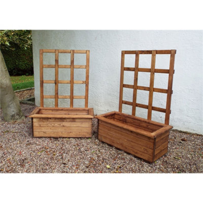 Marlborough Traditional Large Kensington Wooden Planter X 2 from B&Q