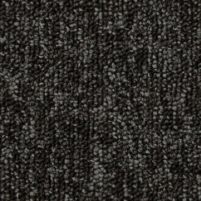 B&Q Latour 2 Caingorm Modern Loop Pile Contract Carpet Tiles For Domestic & Moderate Commercial Use Black