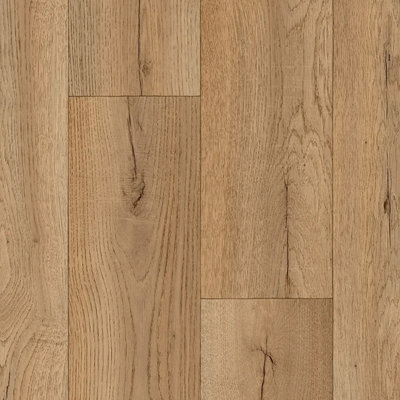  - Neutral Wood Effect Anti-Slip Vinyl Flooring Sheet For KitchenBathroomLivingroom4.50mm Thick-6M(19'8") X 4M(13'1")-24M²