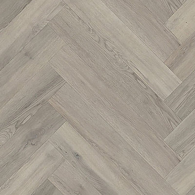 B&Q Camrc Westchester Wood Effect Spc Click Luxury Vinyl Tile Herringbone 5.5Mm Lvt, For Domestic & Commercial Use 1.48M² Per Pack Light/Beige