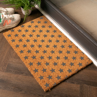 Artsy Doormats Grey Multi Star Pattern Doormat from B&Q