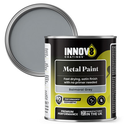 Innov8 Coatings - Metal Paint - Satin Finish - Balmoral Grey - 250ml - Image 3