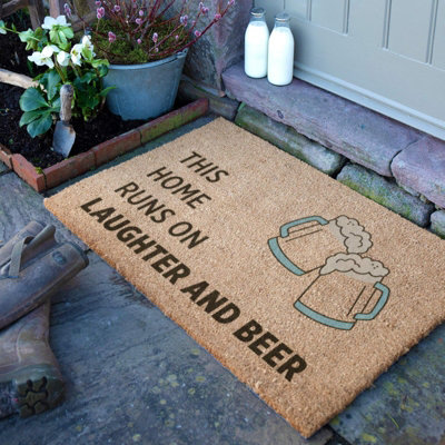 Artsy Doormats Laughter And B... Doormat (90 X 60Cm) from B&Q