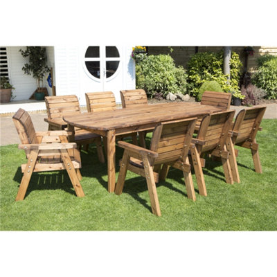 B&Q -  Traditional Eight Seater Rectangle Table Set
