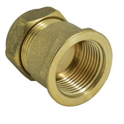 Hep Online 15Mm Compression By 3/4" Bsp Brass Female Iron Coupler Straight Adaptors 15Mm X 3/4" Bsp Female (Pack Of 1) Size 3 B&Q