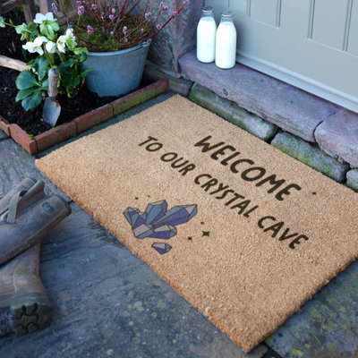 Artsy Doormats Welcome To Our Crystal Cave Doormat (90 X 60Cm) from B&Q