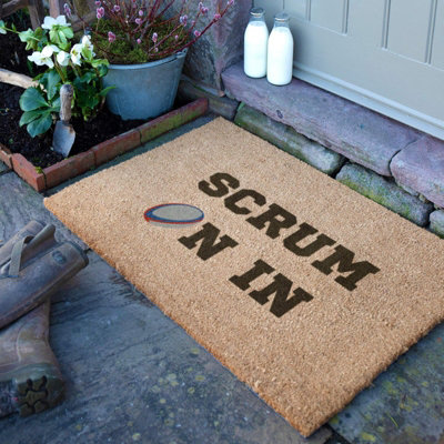 Artsy Doormats Scrum On In Doormat (90 X 60Cm) from B&Q