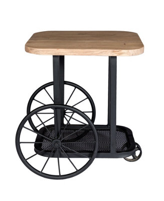 Worcester Craft Wheel Stylish Tall End Table from B&Q