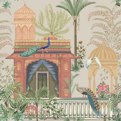 B&Q -  Eco-Friendly Beige Persian Wallpaper