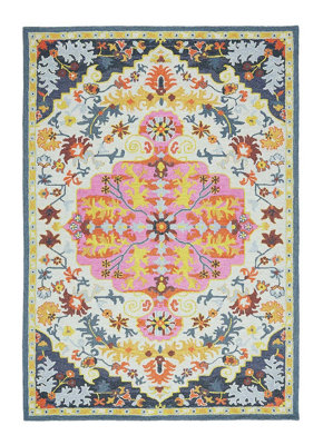 Luxurious Multicolor RugHandmade Bedroom& Livingroom Rug9mm Thick Traditional RugMulticolor Rugs-200Cm X 290Cm from B&Q