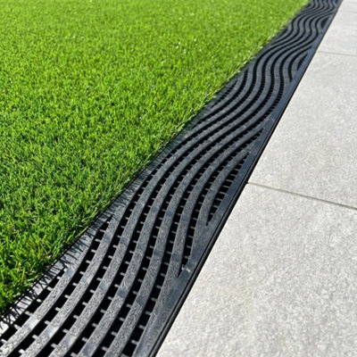 DEKS DekdrainVela Pp (121X50X1000)A15 Linear Bar Wave Heel Grate 1MPack Of 9