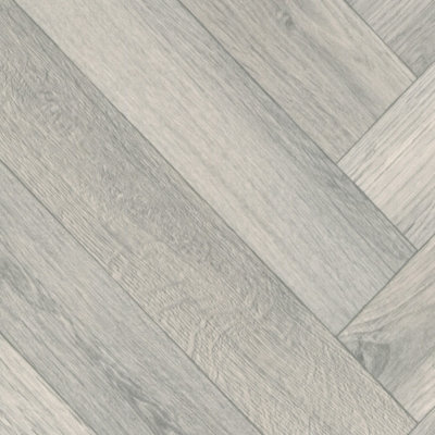 B&Q Modern Wood Effect Anti-Slip Vinyl Flooring For Home, Shops, Offices, 2.8Mm Thick Vinyl Sheet-3M(99") X 2M(66")-6M² White - B&Q