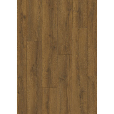 B&Q Class 800 Clm5793 Wood Effect Click Laminate Flooring - Plank (8Mm),For Home (All Rooms) - Covers 1.59Sqm Brown