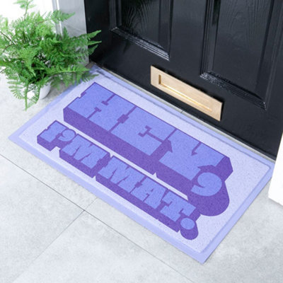 Native Natural Hey I'm Mat Indoor & Outdoor Doormat70X40Cm from B&Q