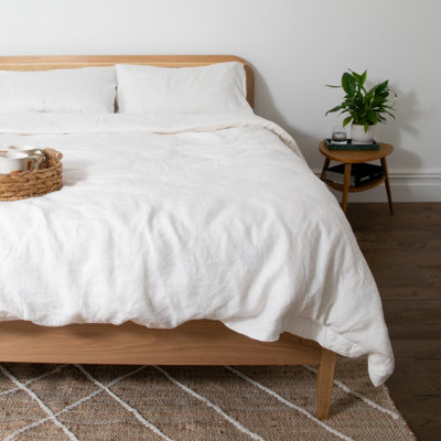 Native Natural - Linen Duvet Cover - Single - White - Image 4