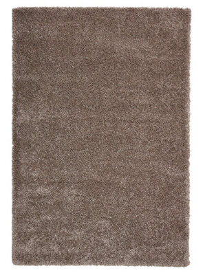 Beige Plain Shaggy RugEasy To Clean RugStain-Resistant RugModern Rug For Living Room& Dining Room-120Cm X 170Cm from B&Q