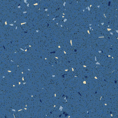 Polyflor Polysafe Astral Deep Sapphire 4050 Blue Speckled Effect Commercial Vinyl Flooring Sheet-11M(36'1") X 2M(6'6")-22M² from B&Q