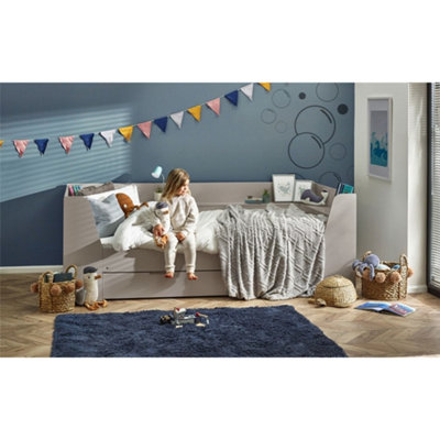 Ashfield Premier Taupe Day Bed Single 3Ft (90Cm) + Pull Out Bed (Guest Bed) from B&Q