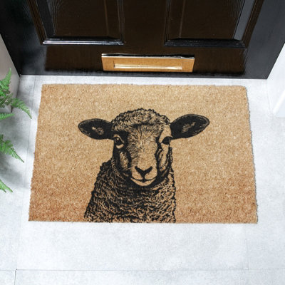 Artsy Doormats Lamb Indoor Outdoor Doormat (60 X 40Cm) from B&Q