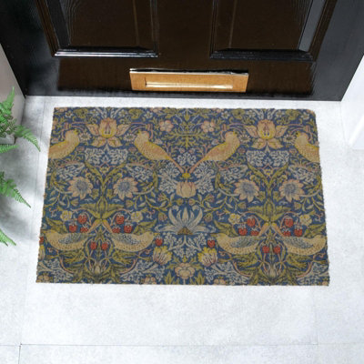 Artsy Doormats Strawberry Thief William Morris Doormat (60 X 40Cm) from B&Q