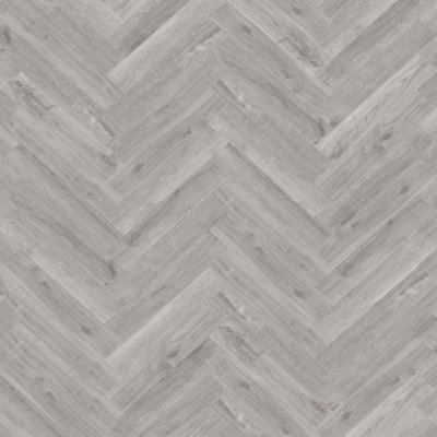 Allo (Rbh) Chategrey 5.2mm Spc Click Lvt Flooring Herringbone Wood EffectFor Home & Commercial Use 2.2 M²Per Pack from B&Q