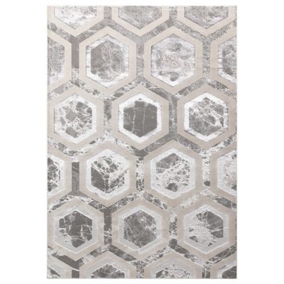 Modern RugAnti-Shed Abstract Rug For Bedroom& LivingroomAbstract 8mm Thick Diningroom Rug-240Cm X 340Cm from B&Q