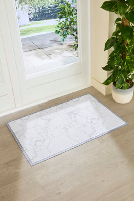 Artsy Doormats Grey Marble  Doormat (90 X 60Cm) from B&Q