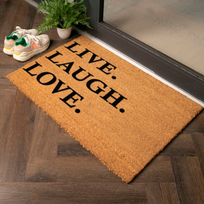 Artsy Doormats Live Laugh Love Country Size Coir Doormat from B&Q