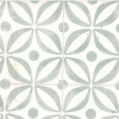 B&Q Non Slip Designer Effect Vinyl Flooring For Livingroom, 2.6Mm Cushion Backed Vinyl Sheet-6M(19'8") X 3M(9'9")-18M² White/Grey