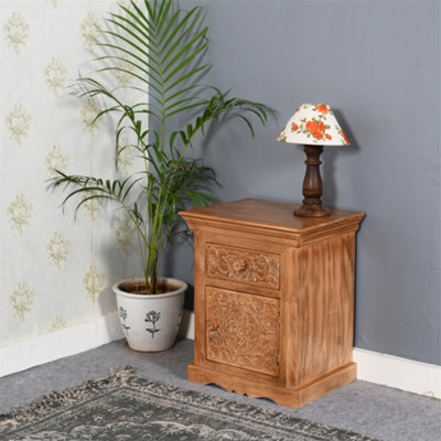 Worcester Artistry Mango Wood Bedside Table With Storage from B&Q