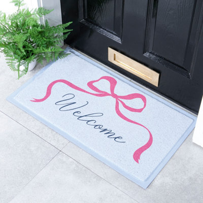 Artsy Doormats Welcome Bow Indoor Outdoor Doormat (70 X 40Cm) from B&Q