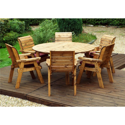 B&Q -  Traditional Six Seater Circular Table Set