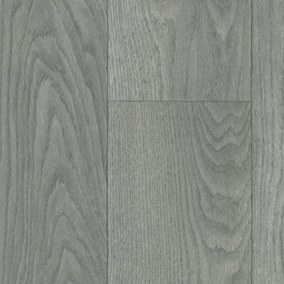 B&Q Grey Wood Effect Vinyl Flooring For Livingroom, Hallways, Kitchen,2.7Mm Cushion Backed Vinyl Sheet-2M(6'6") X 4M(13'1")-8M²