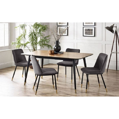 Ashfield Rectangular Table & 4 Delaunay Grey Chairs from B&Q