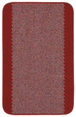 Red Modern Plain Stain-Resistant Mat For Living RoomUtility RoomDining RoomBathroom & Kitchen -67Cm X 200Cm (Runner) from B&Q