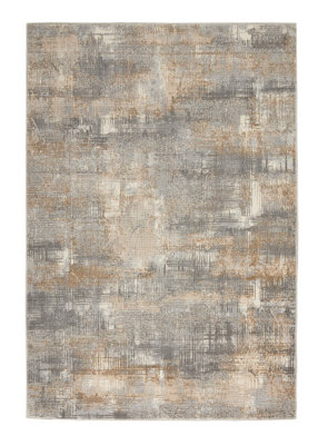 Modern RugAnti-Shed Abstract Rug For Bedroom& Living RoomStain-Resistant RugGrey Beige Rug-160Cm X 221Cm from B&Q
