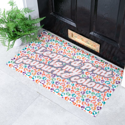 Native Natural Leopard Print Doormat (70 X 40Cm) from B&Q