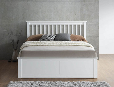Rest Relax Manhattan White Wooden Ottoman Bed from B&Q