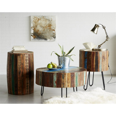 Worcester Coast Stylish Modern Drum Side Table from B&Q