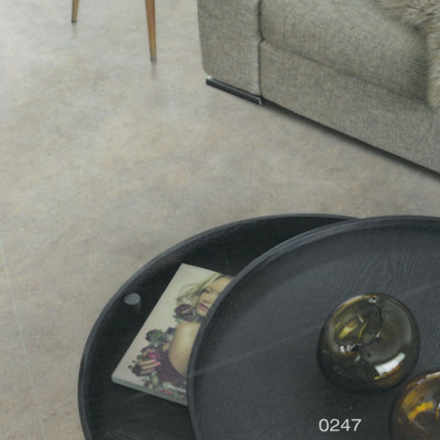 B&Q Neutral Modern Cement Effect Anti-Slip Vinyl Flooring For Home, Shops, Offices, 2.0Mm Thick Vinyl Sheet-3M(9'9") X 3M(9'9")-9M²