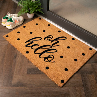 Artsy Doormats Oh Hello Country Size Coir Doormat from B&Q