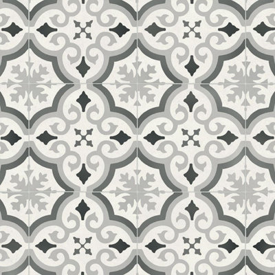 B&Q Modern Designer Effect Anti-Slip Vinyl Flooring For Home, Shops, Offices, 2.8Mm Thick Vinyl Sheet-1M(3'3") X 3M(9'9")-3M² Grey