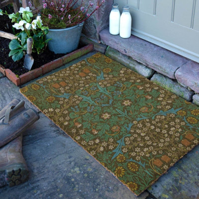 Artsy Doormats William Morris Tulips Doormat (90 X 60Cm) from B&Q