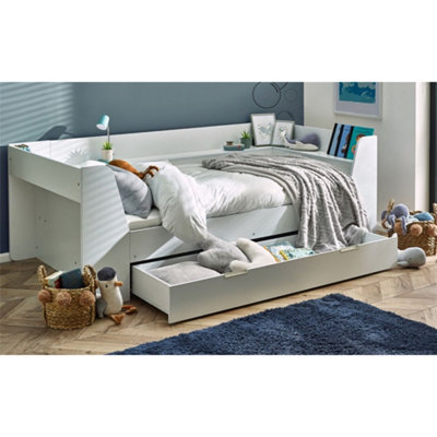 Ashfield Premier All White Daybed Single 3Ft (90Cm) And Underbed Trundle Single 3Ft (90Cm) from B&Q