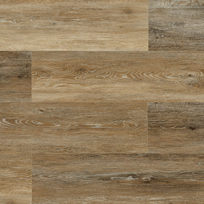 B&Q Wood Effect Luxury Vinyl Tile, 2.0Mm Matte Luxury Vinyl Tile For Commercial & Residential Use,4.59M² Pack Of 20 Brown/Beige